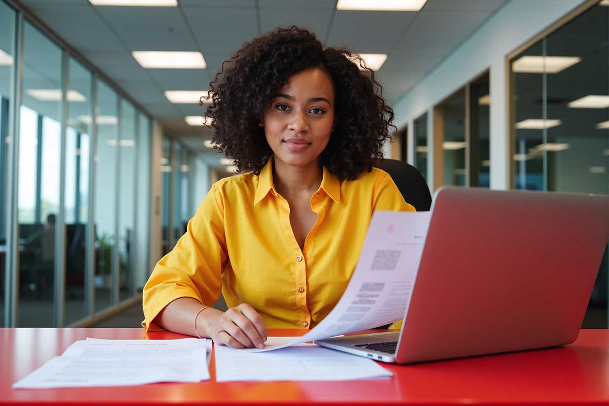 Young African American business woman