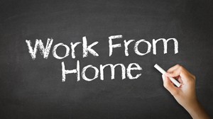 work from home written on a chalkboard