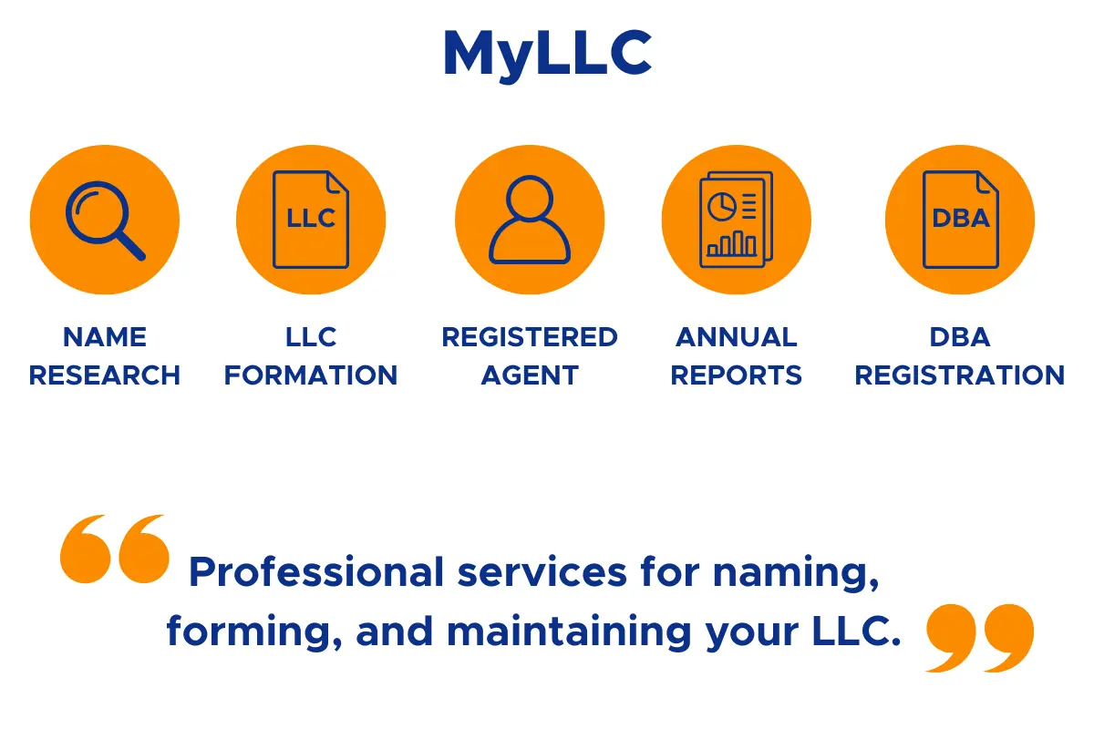 MyLLC professional services for LLC name research, business formation, registered agent, annual reports, and DBA registration for entrepreneurs