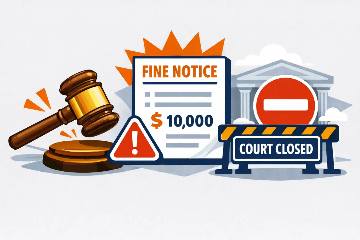 Risks of not registering as a foreign entity showing penalties fines and court access denial for businesses operating without foreign qualification or foreign registration.