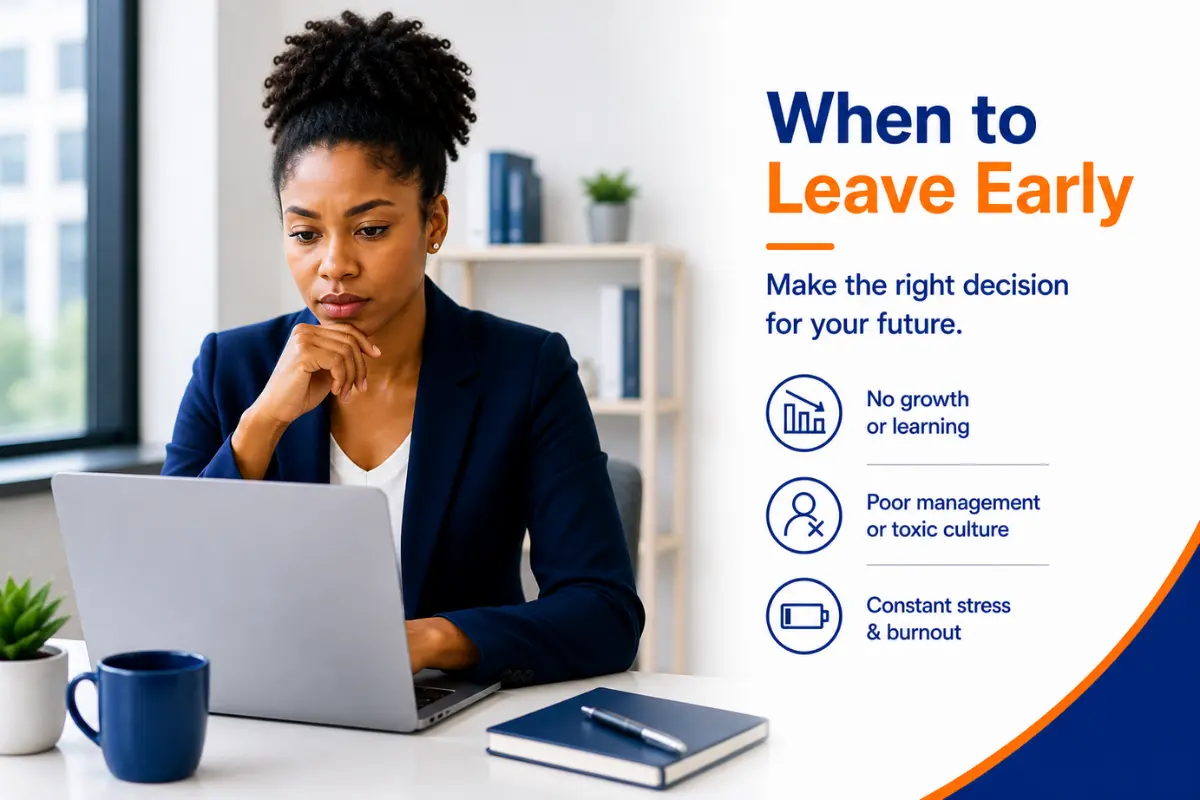 Signs you should leave your job including stress and poor work environment